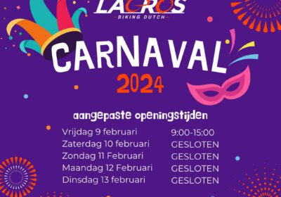 Aangepaste openingstijden met carnaval 2024