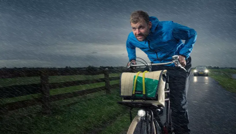 Fietsen in de regen